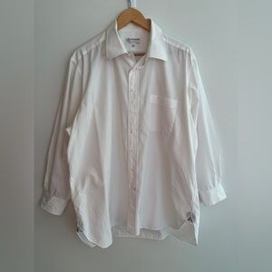 J.P. Tilford Custom for Harry Rosen White Dress Shirt 100% Cotton Made Canada